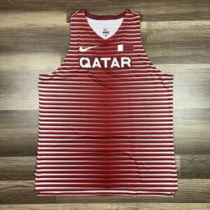 Nike Pro Elite Qatar Track & Field Running Singlet Tank CI8115-611 Size XL Red
